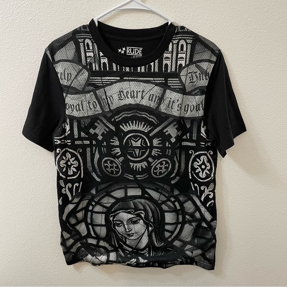 Rude religious shirt black medium